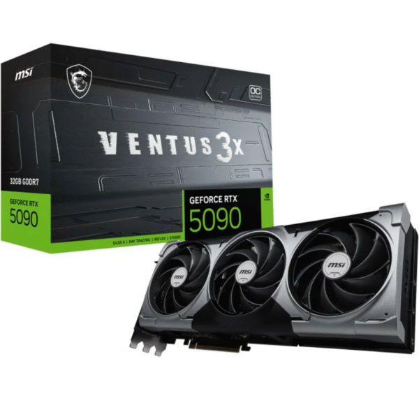 Tarjeta Gráfica MSI GeForce RTX 5090 VENTUS 3X OC 32GB GDDR7 Reflex 2 RTX AI DLSS4
