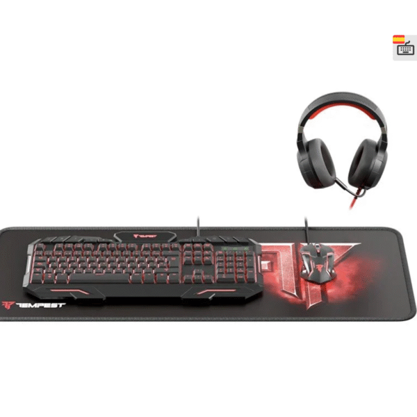 Tempest Oblivion Combo Gaming Teclado + Ratón + Auriculares + Alfombrilla