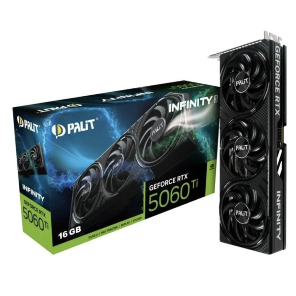 Tarjeta Gráfica Palit GeForce RTX 5060 Ti Infinity 3 16GB GDDR7 Reflex 2 RTX AI DLSS4